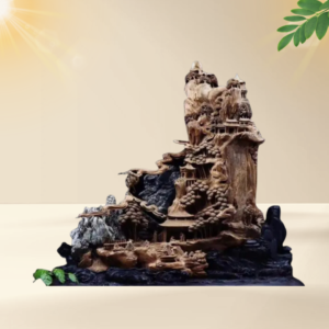 Decorative Agarwood Sculpture – Attracting Prosperity, Fortune & Wealth (TCT68)
